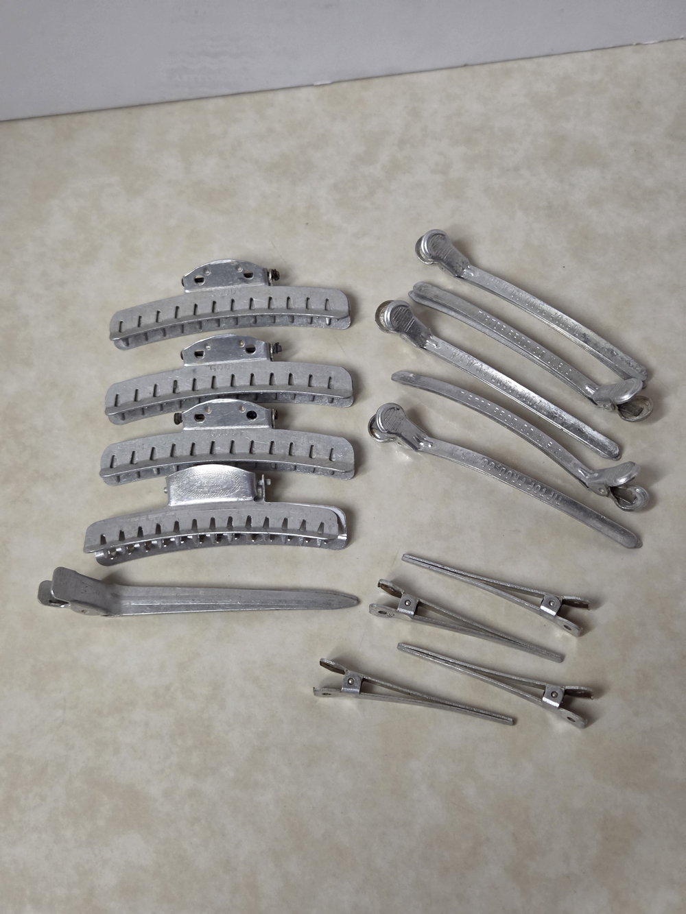 Silver Metal Hair Sectioning Clips - Professional Salon Pack